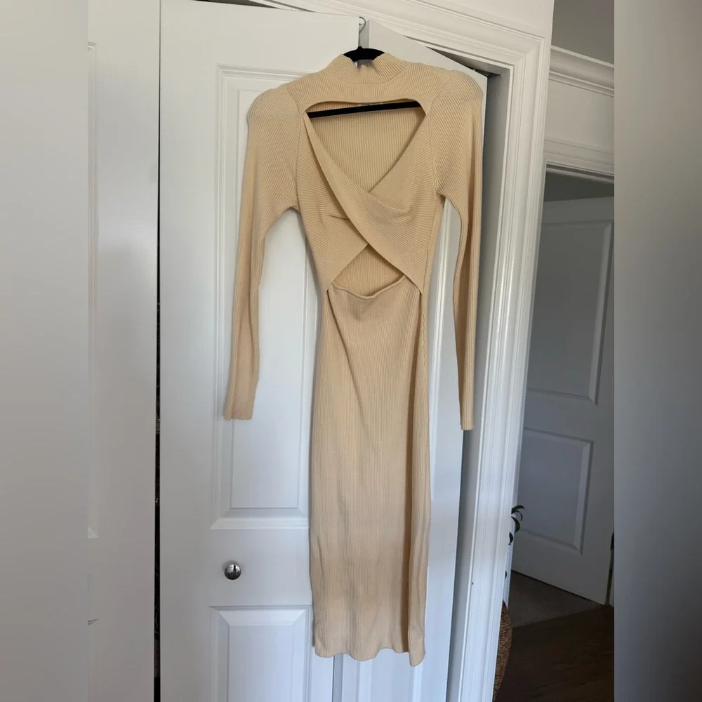 Lovers + Friends Knit Cream Midi Dress - Picture 4 of 6